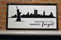 9/11 NYC Skyline Wooden Sign