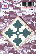 4th Infantry Division Combat Service Id Badge - Sticker