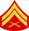 US Marine Corps E-4 Corporal 2.25x2.25 decal