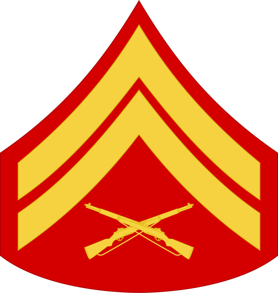 US Marine Corps E-4 Corporal 2.25x2.25 decal