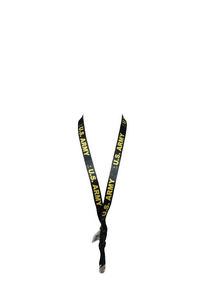 US Army Crest Veteran Imprint  Removable Clasp Lanyard